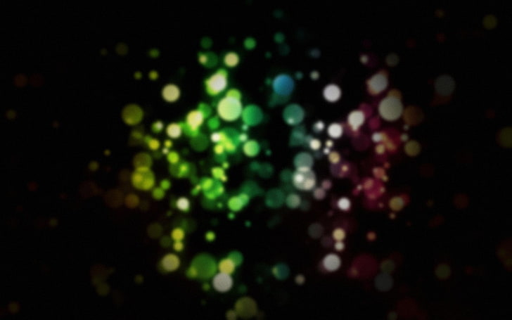 ديكور الأزهار باللونين الأسود والأخضر ، ماكرو ، ملون ، دائري ، أسود، خلفية HD