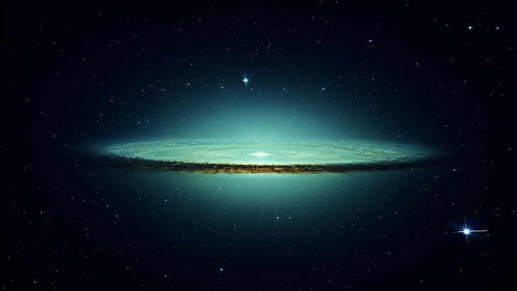 Galaxietapete, Sterne, Galaxie, Raum, Sombrero-Galaxie, Raumkunst, digitale Kunst, HD-Hintergrundbild