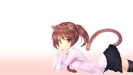 anime, anime girls, cat girl, nekomimi, personnages originaux, Fond d'écran HD HD wallpaper