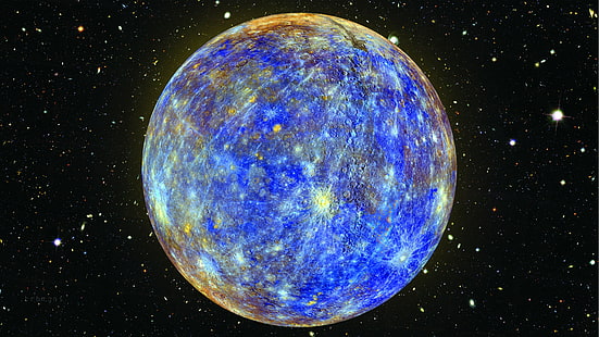 Hubble Deep Field, spazio, stelle, blu, mercurio, NASA, pianeta, Photoshop, spettrografia, Sfondo HD HD wallpaper