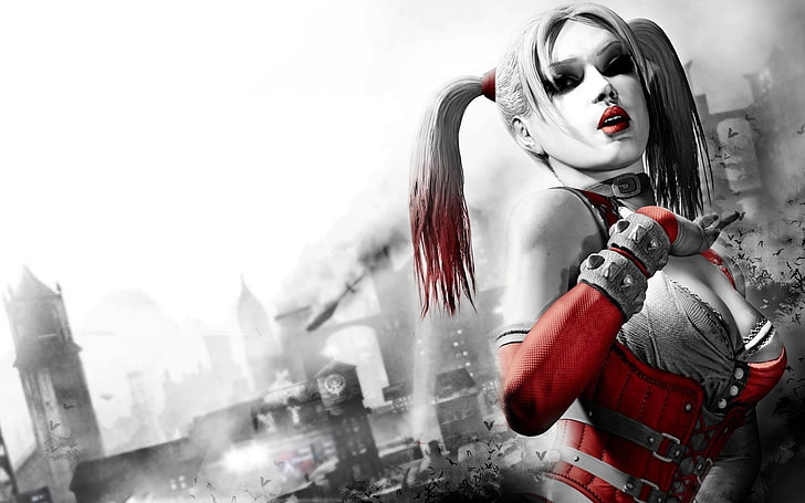 Fondo de pantalla de Harley Quinn, Harley Quinn, Batman: Arkham City, videojuegos, Batman, Fondo de pantalla HD