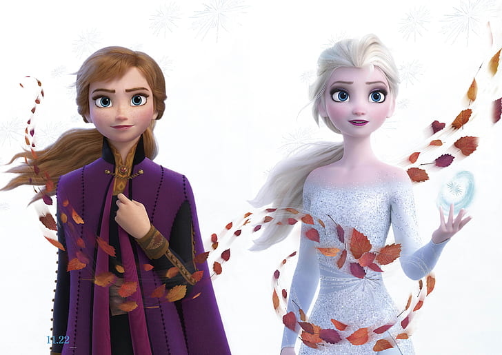 Movie, Frozen 2, Anna (Frozen), Elsa (Frozen), HD tapet