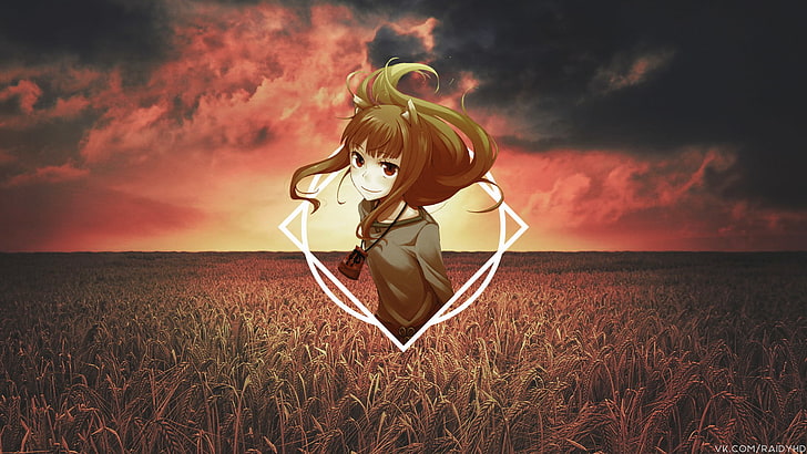 anime, anime girls, picture-in-picture, Spice and Wolf, Holo (Wolf and Spice), Fondo de pantalla HD