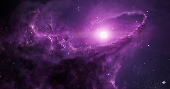 Ciencia ficción, Nebulosa, Púrpura, Espacio, Fondo de pantalla HD HD wallpaper