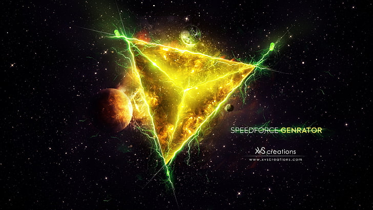 Cartaz do Speed ​​Force Generator, speedforce, tendências, Photoshop, iluminação digital, planeta, arte digital, resumo, universo, luzes, HD papel de parede