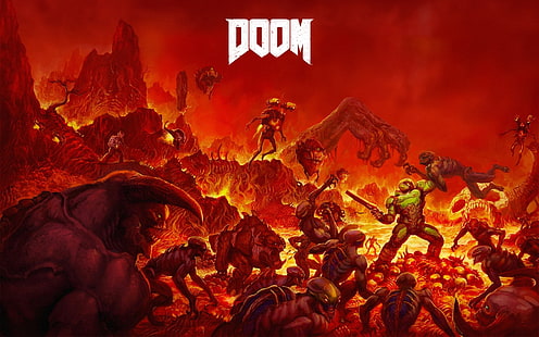 Doom game обои, Doom (игра), HD обои HD wallpaper