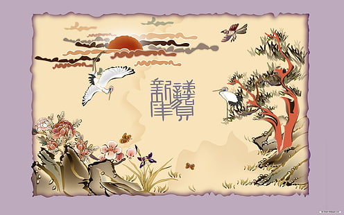 ano Novo Chinês, HD papel de parede HD wallpaper