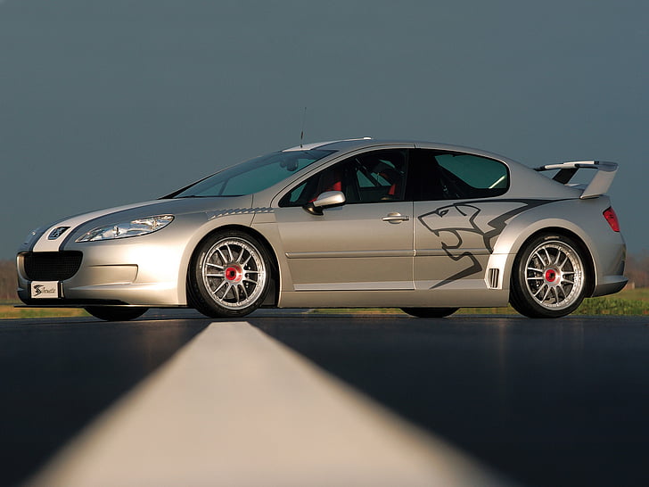 2004, 407, concept, peugeot, silhouette, tuning, HD wallpaper