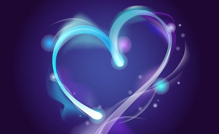 Blue Heart HD Wallpaper, papel de parede azul da onda do coração, feriados, dia dos namorados, amor, coração, dia dos namorados, coração azul, coração abstrato, HD papel de parede