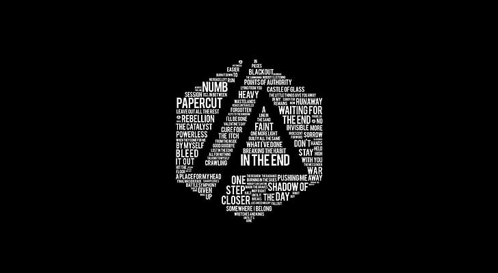 Linkin Park Songtexte, Musik, LP, Linkin Park, Chester, Chester Bennington, Linkin Park, schwarz, weiß, schwarz-weiß, schwarz-weiß, Texte, hd, HD-Hintergrundbild