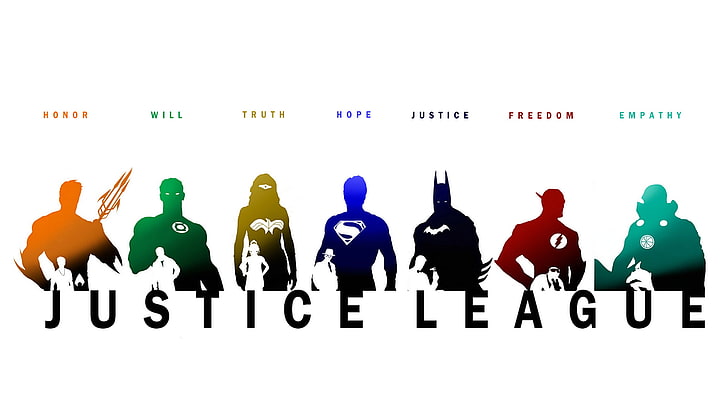 Justice League, Superman Man of Steel, Batman Begins, superhjälte, Aquaman, DC Comics, Flash, Green Lantern, Martian Manhunter, Wonder Woman, HD tapet