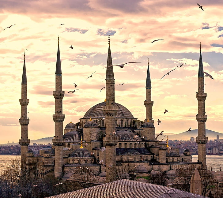 آيا صوفيا ، الإسلام ، اسطنبول ، الطبيعة، خلفية HD