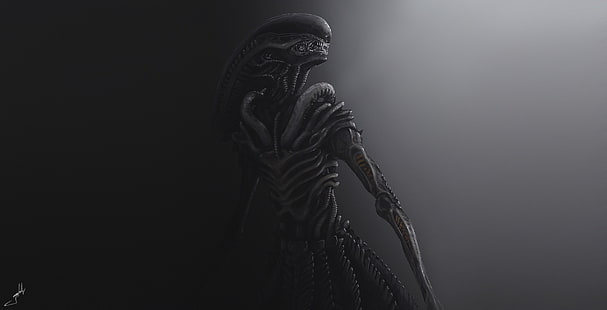 dunkel, grafik, xenomorph, aliens, HD-Hintergrundbild HD wallpaper