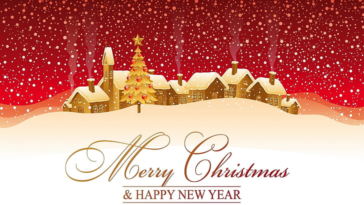 снежна рисунка Коледна картичка-Празнични Hd тапети, Честита Коледа и Честита Нова година тапет, HD тапет