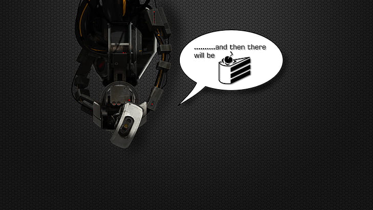 Портал GLaDOS Robot Machine Cake HD, видео игри, портал, робот, машина, торта, гладос, HD тапет