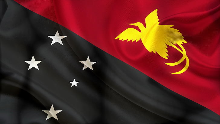 flag, guinea, papua, HD wallpaper