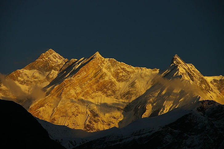 Himalaya, montagnes, Népal, temple, Fond d'écran HD