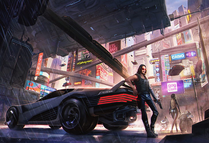 Videospiel, Cyberpunk 2077, Johnny Silverhand, HD-Hintergrundbild