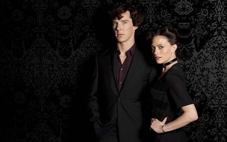 Sherlock Holmes, Sherlock, Aktor, Benedict Cumberbatch, Irene Adler, Lara Pulver, Man, Wallpaper HD