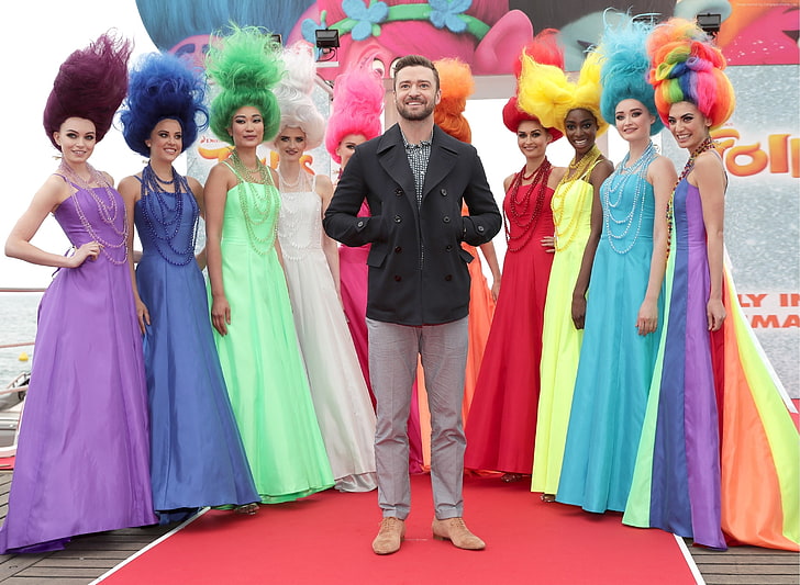 Cant Stop the Feeling, Justin Timberlake, Most popular celebs, trolls, HD wallpaper