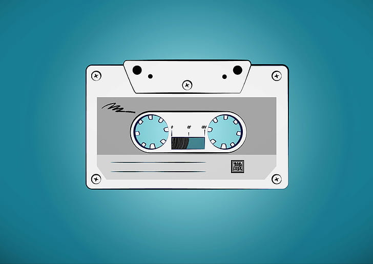 œuvres d'art cassettes de ruban de minimalisme vintage, Fond d'écran HD