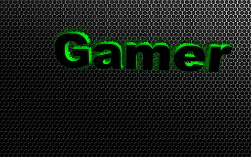 緑と黒のLEDライト、ゲーマー、ゲーマー、 HDデスクトップの壁紙 HD wallpaper