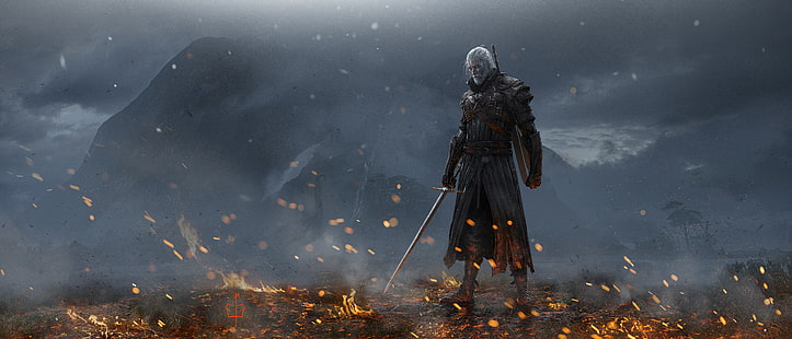 Geralt of rivia, รายการทีวี, hd, งานศิลปะ, ศิลปิน, ศิลปะดิจิตอล, netflix, deviantart, Henry Cavill, วอลล์เปเปอร์ HD HD wallpaper
