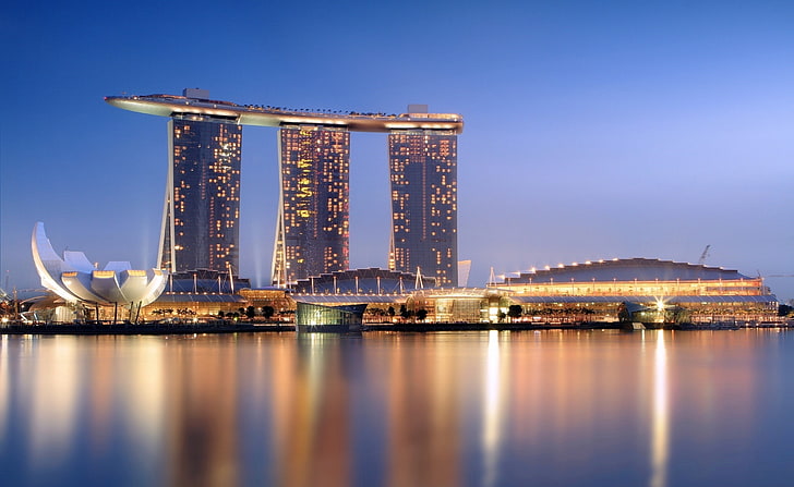 Marina Bay Sands Сингапур, Marina Bay Sands, Сингапур, Азия, Сингапур, Марина Бей, Марина Бей пясъци, HD тапет