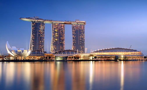 マリーナベイサンズシンガポール、マリーナベイサンズ、シンガポール、アジア、シンガポール、マリーナベイ、マリーナベイサンズ、 HDデスクトップの壁紙 HD wallpaper