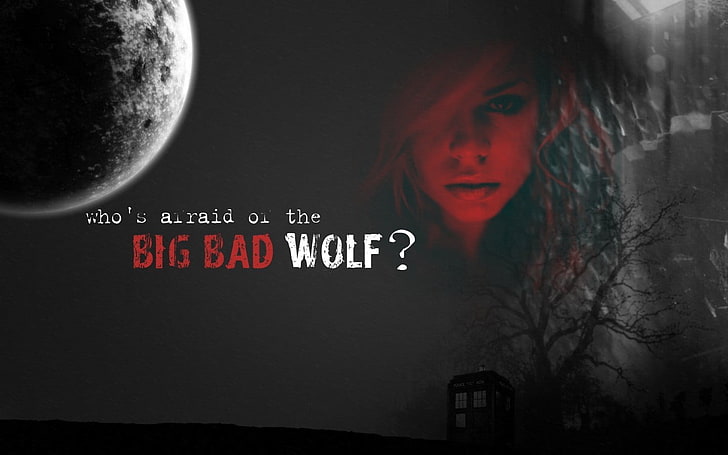 Тапет Big Bad Wolf, Doctor Who, Bad Wolf, TARDIS, Rose Tyler, Billie Piper, HD тапет