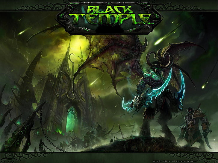 Tapeta cyfrowa Dota 2 Black Temple Terrorblade, Illidan, Illidan Stormrage, World of Warcraft: The Burning Crusade, World of Warcraft, gry wideo, Tapety HD
