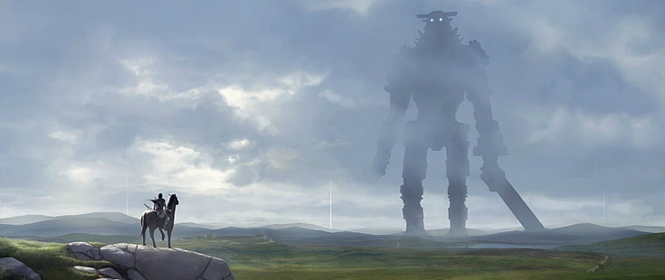 Shadow of Colossus, ultra-wide, Shadow of the Colossus, videojuegos, Fondo de pantalla HD HD wallpaper