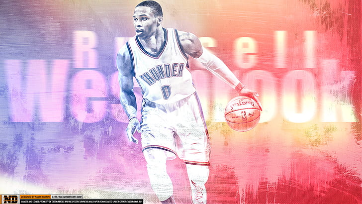 Basket, Russell Westbrook, NBA, Oklahoma City Thunder, HD tapet