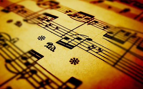 музикална нота, ноти, лист, музика, рисунка, HD тапет HD wallpaper
