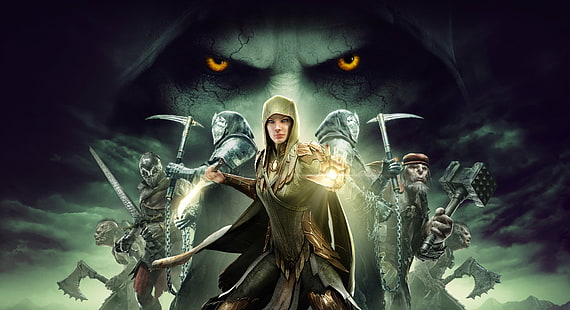 วิดีโอเกมมิดเดิลเอิร์ ธ : Shadow of War, Nazgûl, Orc, Talion (มิดเดิลเอิร์ ธ ), วอลล์เปเปอร์ HD HD wallpaper