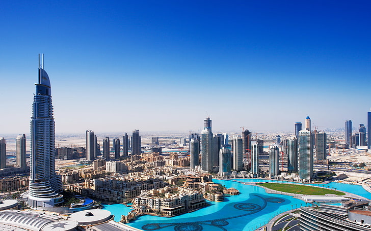 Wieżowiec, Śródmieście, Dubaj, Tapety HD