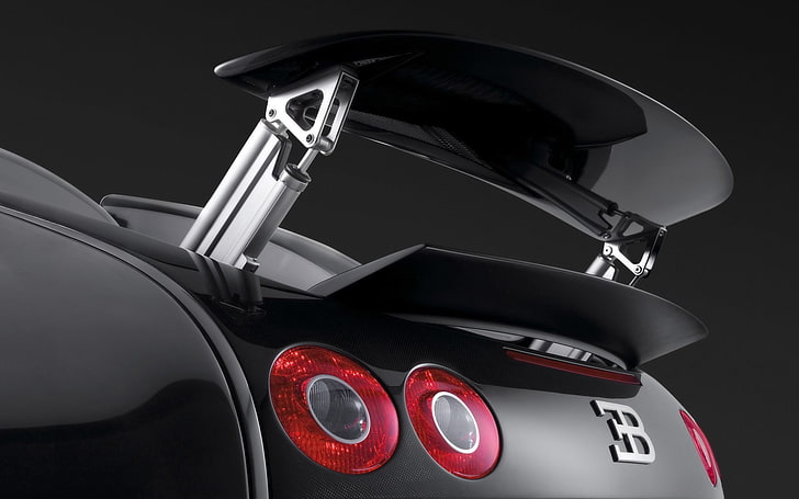 Bugatti, Veyron, spoiler, HD wallpaper