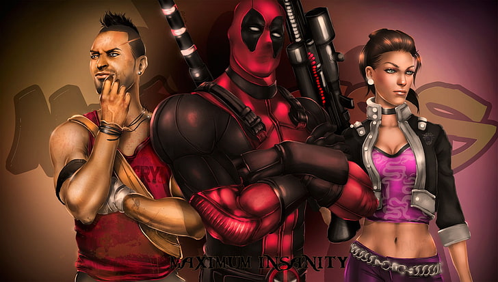 Deadpool Digital Wallpaper, THQ, Deadpool, Fan Art, Shaundi, Saints Row: The Third, HD-Hintergrundbild