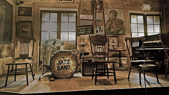 interni, jazz, USA, New Orleans, Preserves Hall, Sfondo HD HD wallpaper