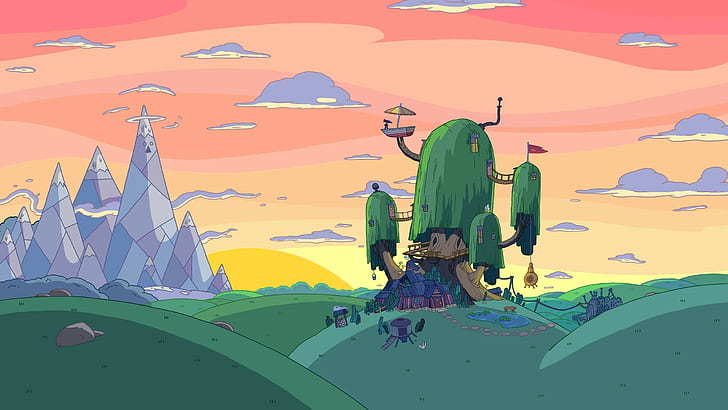 fond d'écran collines, Adventure Time, dessin animé, Fond d'écran HD