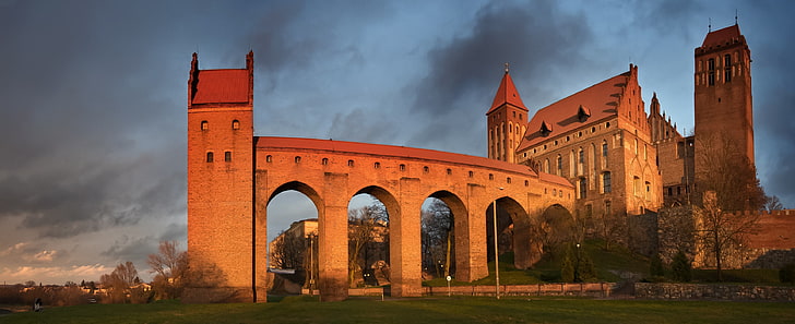 Kwidzyn, castello, Polonia, Sfondo HD
