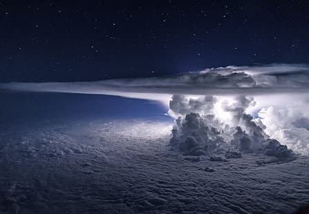 tempesta, nuvole, notte, temporale, fulmine, Sfondo HD HD wallpaper
