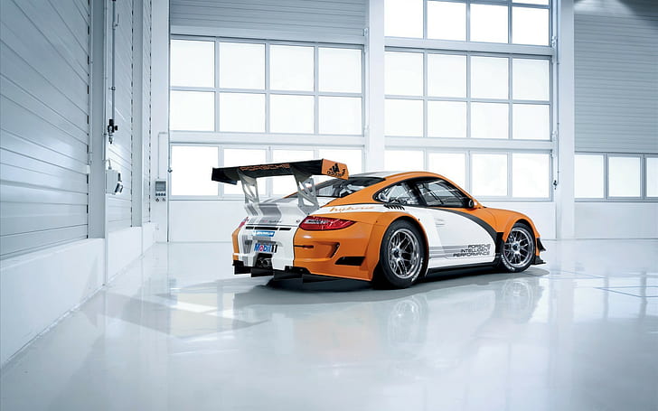 Porsche, Auto, Porsche 911, Porsche 911 GT3, Fahrzeug, orangefarbene Autos, HD-Hintergrundbild