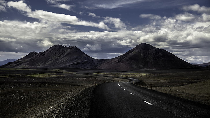 landscape, road, barren, HD wallpaper