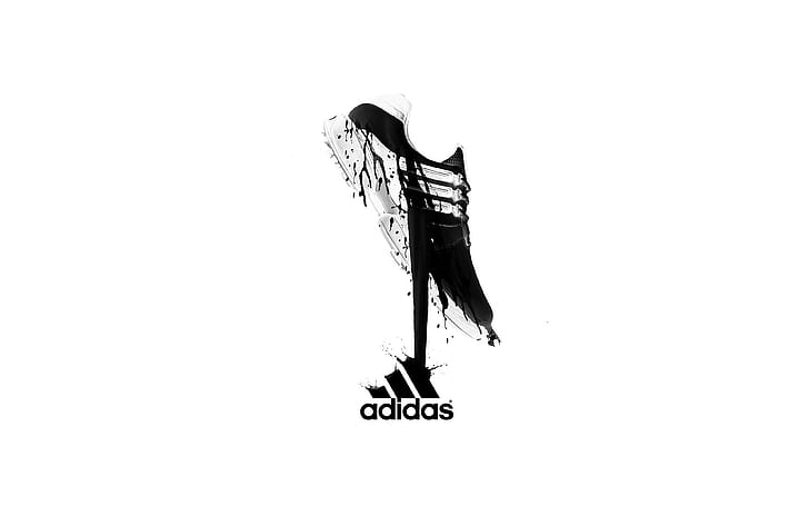 Adidas, negro, logo, Fondo de pantalla HD | Wallpaperbetter