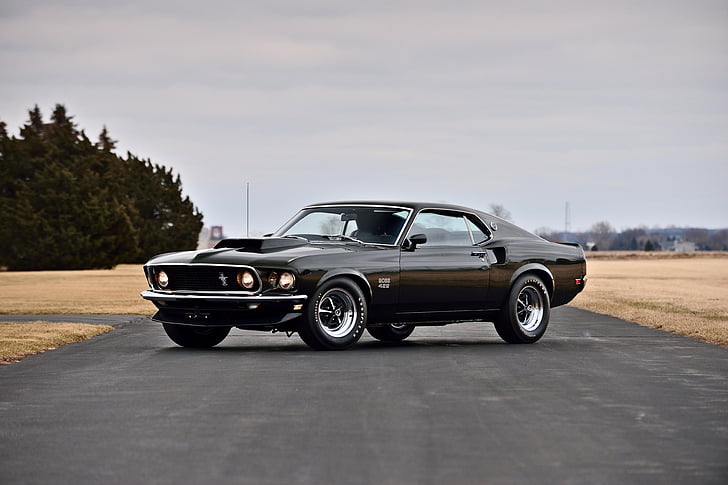 1969, 429, boss, classic, fastback, ford, muscle, mustang, old, original, usa, HD tapet