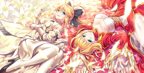 Seria Fate, Fate / Grand Order, Nero Claudius, Sabre Lily, Tapety HD HD wallpaper