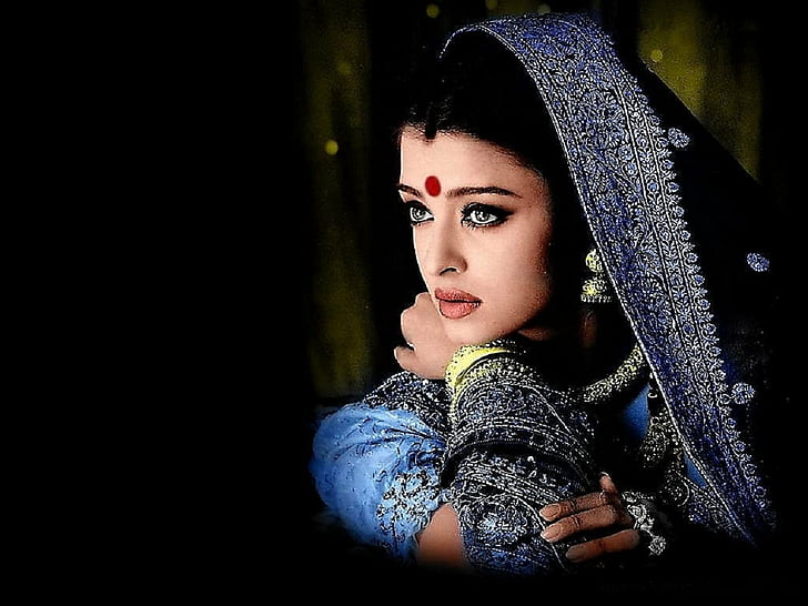 Actresses, Aishwarya Rai, Bindi, HD wallpaper