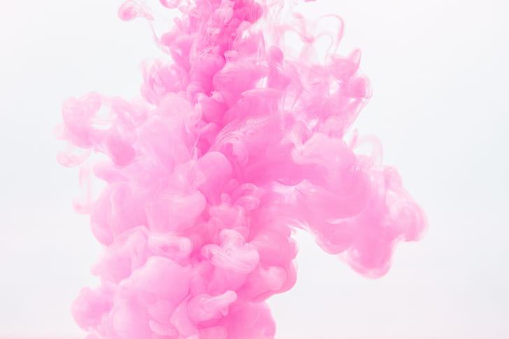 różowy, biały, abstrakcyjny, dym, kolorowy dym, Tapety HD