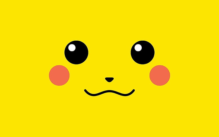 Wajah Pokemon Pikachu, Pokemon, Pikachu, Wallpaper HD